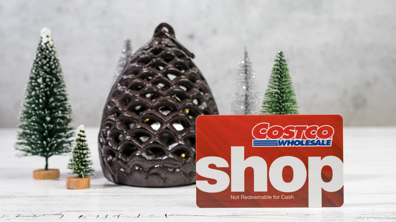 Costco membership card and holiday scene