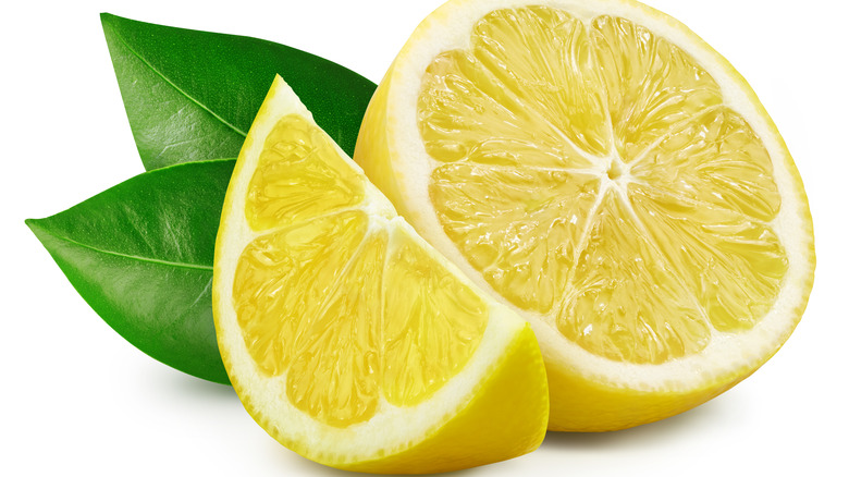 Lemon sliced