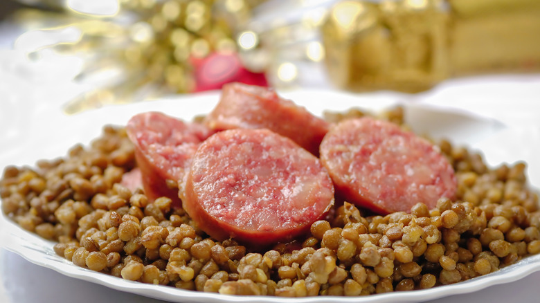 Sausage and lentils