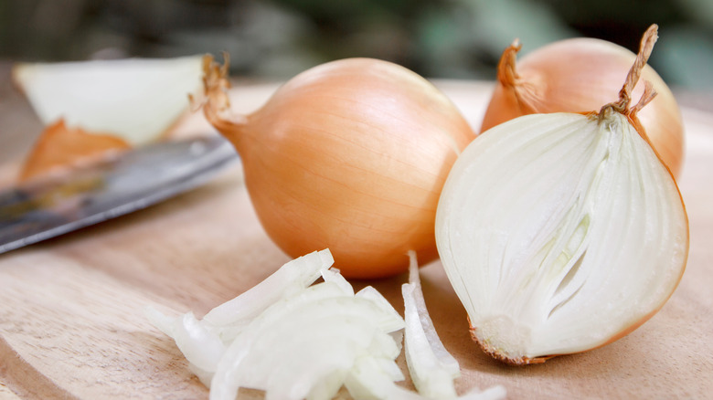 whole and sliced onion