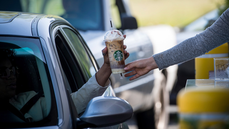 Starbucks drive thru customer