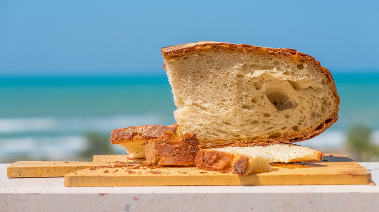 sliced Pugliese bread