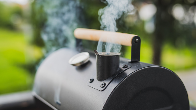 smoke from a black smoker