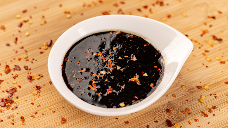 Teriyaki sauce with chili flakes