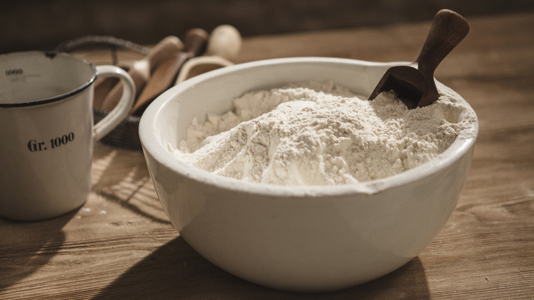 bowl of flour