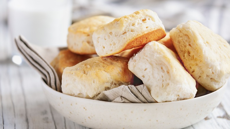 buttermilk biscuits in bowl