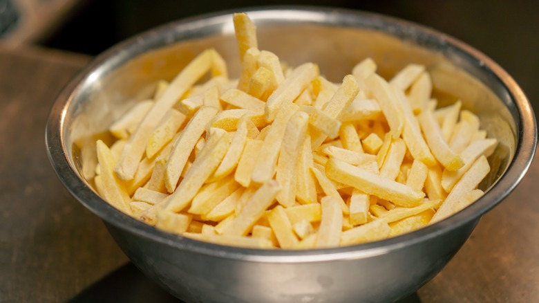 bowl of frozen french fries