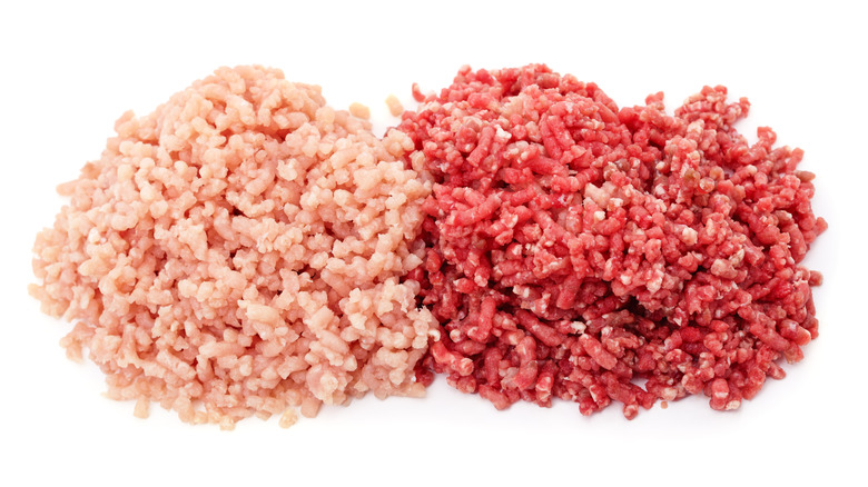 Ground chicken and ground pork