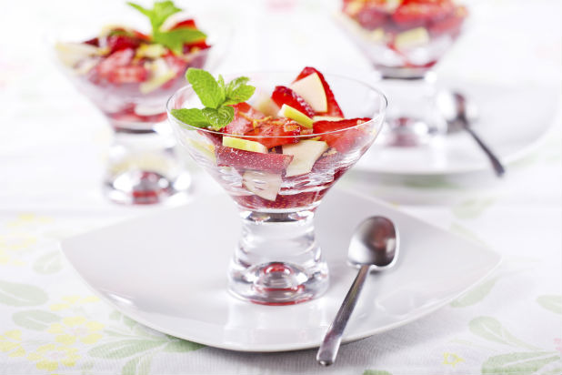 Summer Fruit with Wine and Mint Recipe