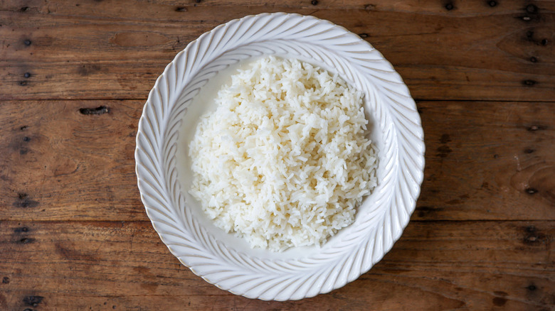 Plate of jasmine rice