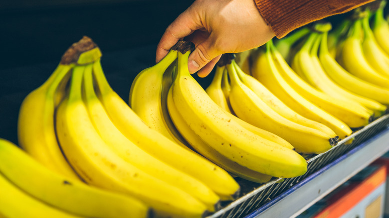 bananas at grocery store