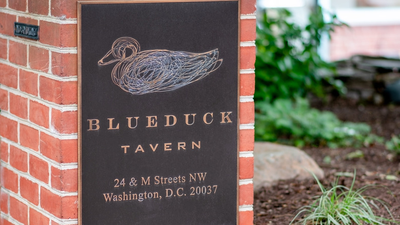 Blue Duck Tavern sign