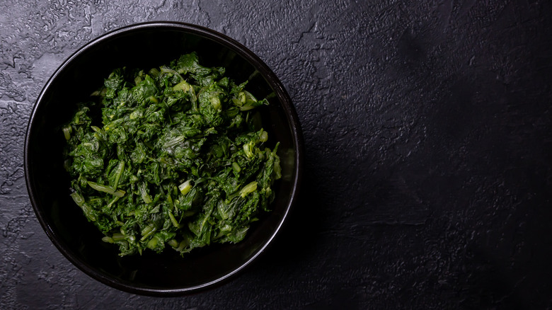 Boiled swiss chard