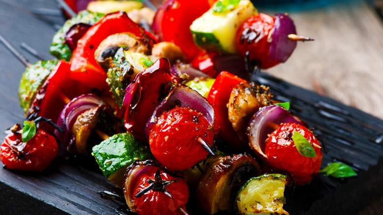 Marinated grilled vegetables