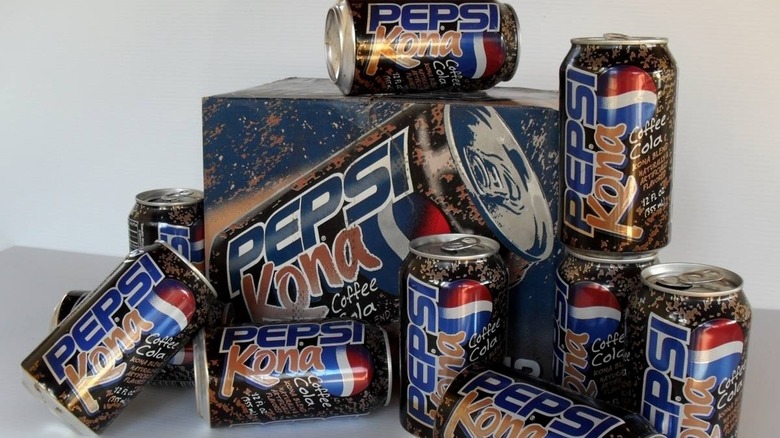 Pepsi Kona cans and box