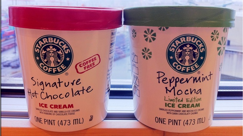 Starbucks seasonal ice cream pints