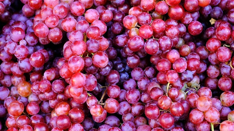 Fresh red grapes 