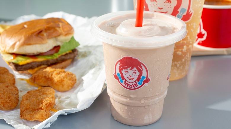 Wendy's Frosty and meal