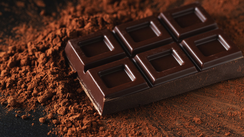 Dark chocolate and cocoa powder