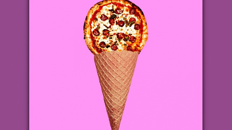 pizza ice cream concept