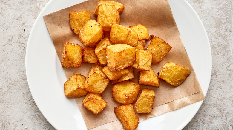 Home fries on a plate