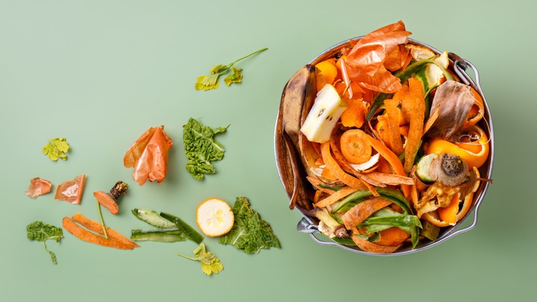 Bucket of produce scraps