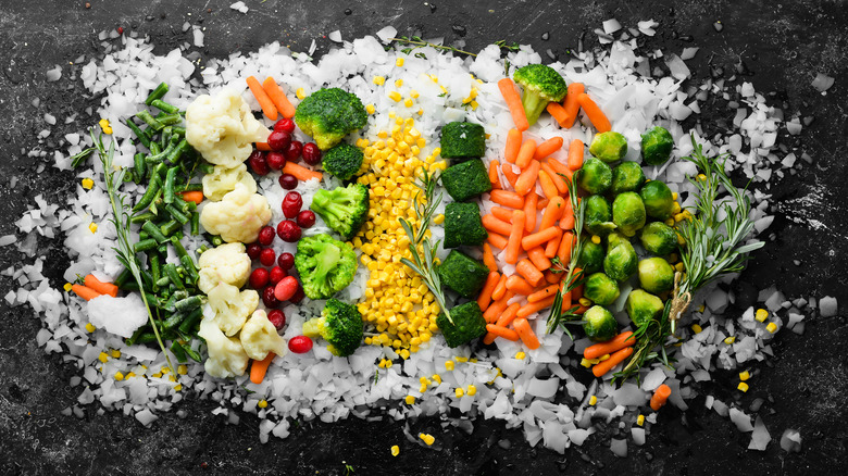 Assortment of frozen vegetables