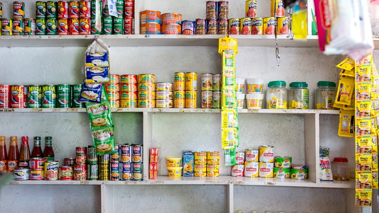 Array of canned food