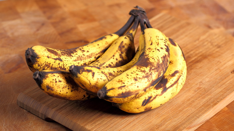 Overripe bananas on the counter