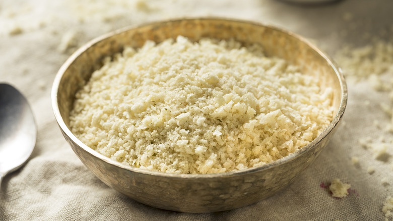 Panko breadcrumbs in bowl