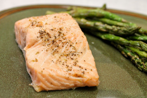 Olive Oil Poached Salmon