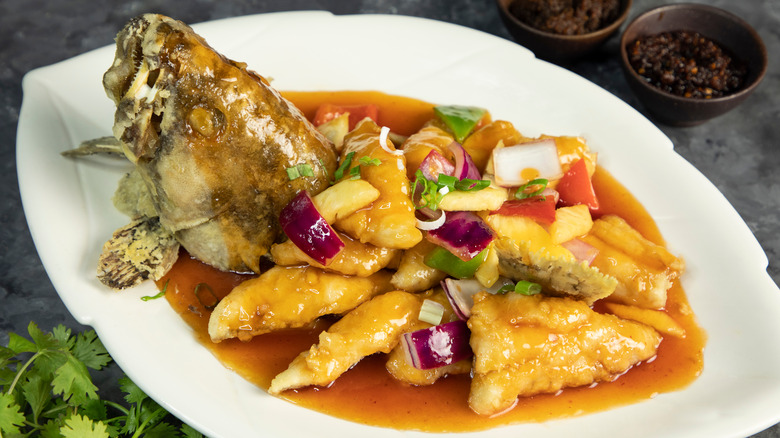 Asian deep-fried fish dish