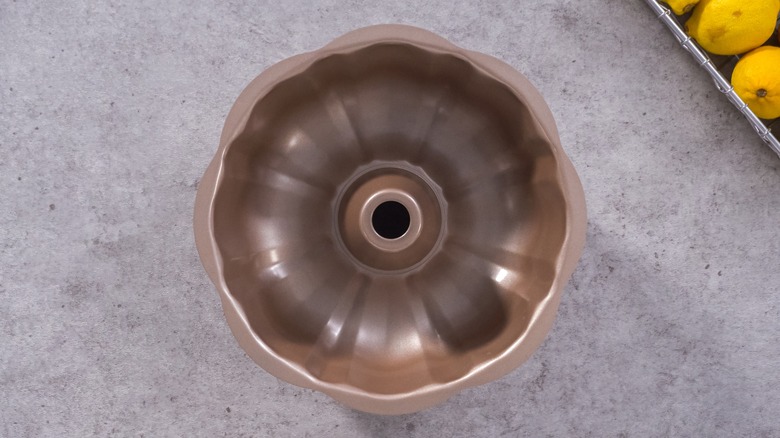 a view inside a Bundt pan