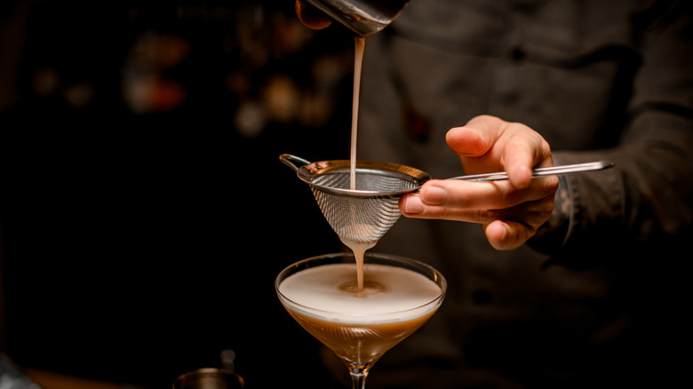 bartender making espresso martini