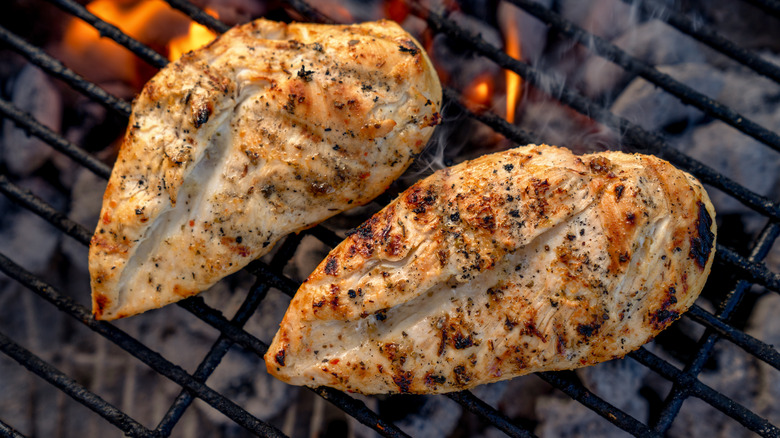 grilling chicken