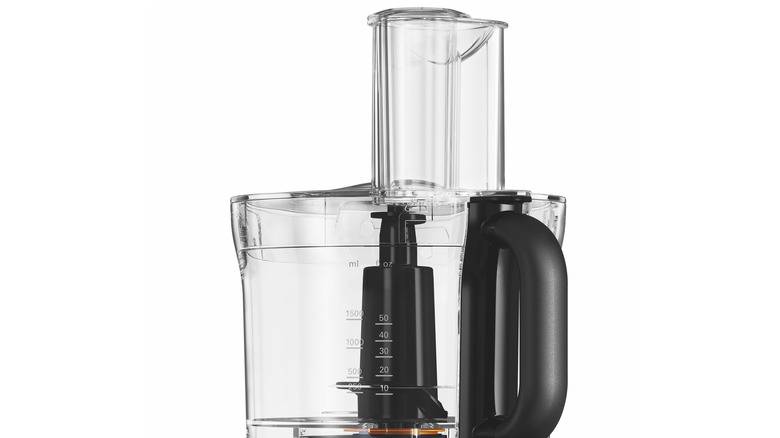 Food processor on white background