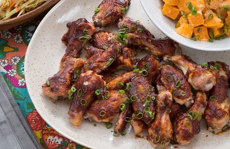 Barbecue Chicken Wings with Smoky Sweet Potato Salad 