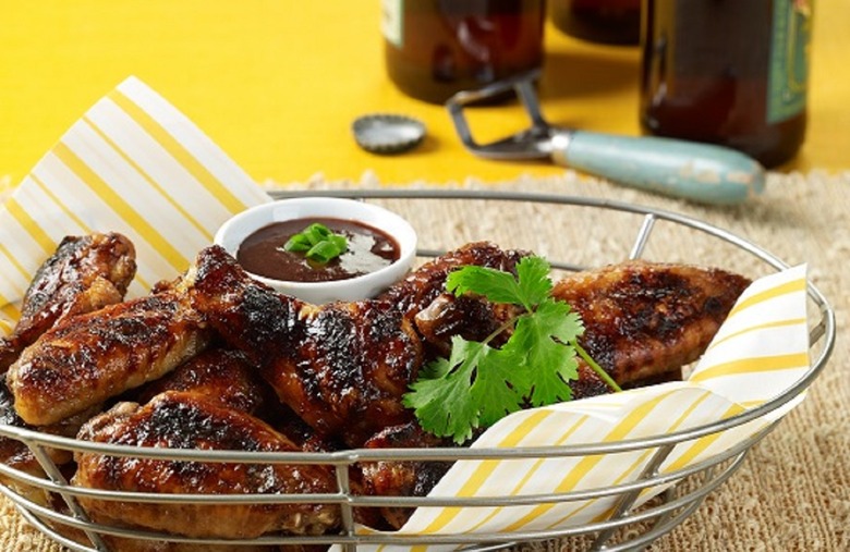 Chicken Wings With Grilled Ginger Plum Coulis