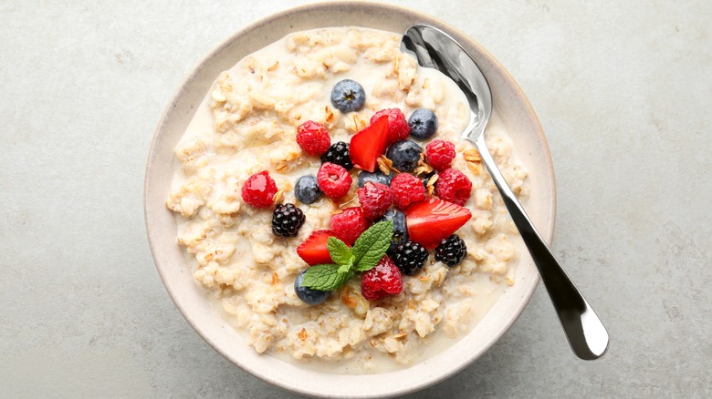 a bowl of oatmeal