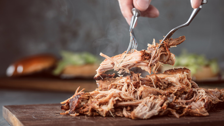 Pile of pulled pork