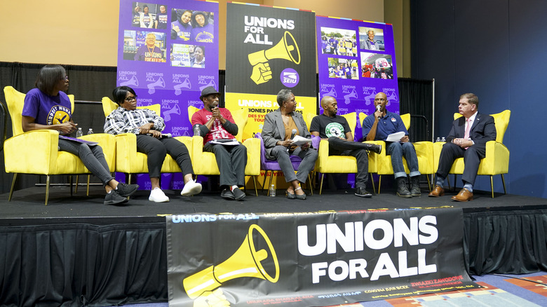 panel discussing unions across industries