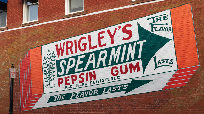 Wrigley gum sign on building