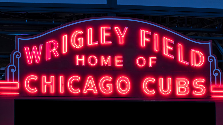 Wrigley Field neon sign