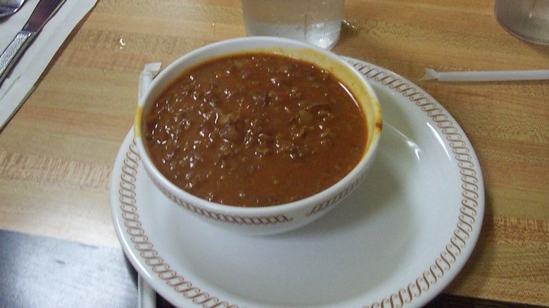 Bert's chili in a bowl