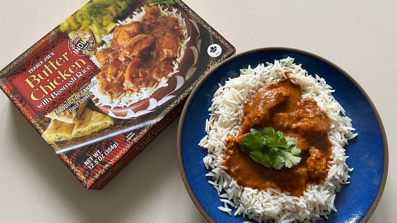 butter chicken with basmati rice