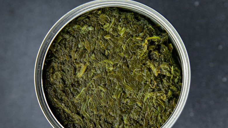 Open can of spinach