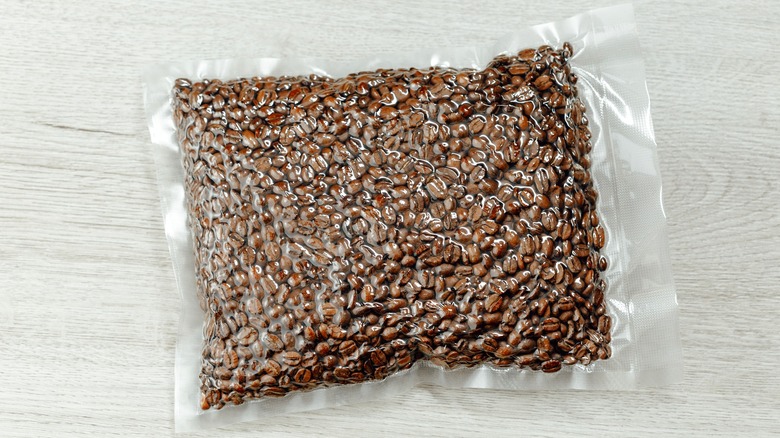 vacuum sealed coffee beans