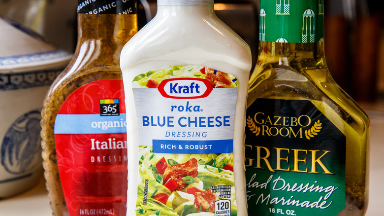 salad dressings in bottles