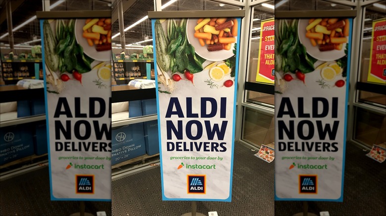 Aldi Instacart sign