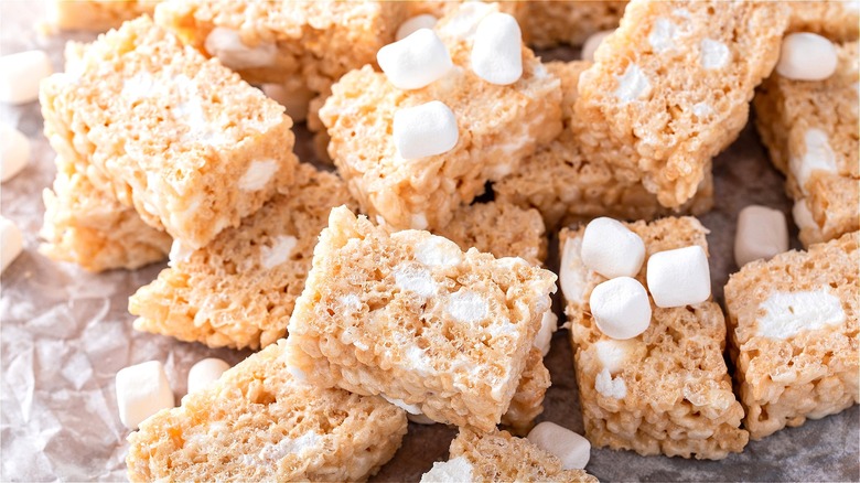 Rice Krispies treats with mini marshmallows 